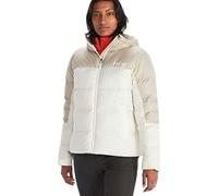 Marmot Mujer Wm's Guides Down Hoody, Chaqueta de plumas aislante ligera, 700 pulgadas cúbicas, chaqueta para exteriores, anorak resistente al agua, resistente al viento, Papyrus/Sandbar, S, 79300_F22
