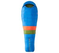 Marmot Sawtooth Long, Saco de dormir tipo momia para adulto, relleno de pluma de 650, extra largo, ligero y cálido, 198 cm, hasta -28°, Dark Azure/Foliage, 198 cm