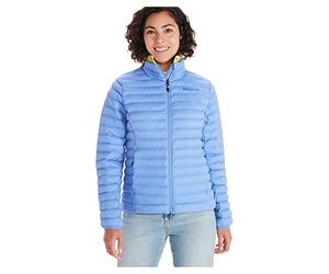 Marmot Wm's Echo Featherless Jacket, Chaqueta de invierno ultraligera con aislamiento sintético, chaqueta cálida para exteriores, chaqueta acolchada repelente al agua, Mujer, Getaway Blue, L