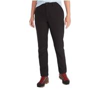 Marmot Wm's Scree Pant, Pantalón softshell de trekking, pantalón para exterior, pantalón impermeable para senderismo, Mujer, Black, 12