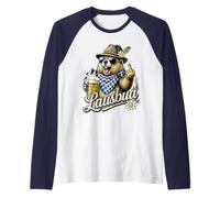 Marmota Alpina Lausbua con Cerveza - Humor bávaro Camiseta Manga Raglan