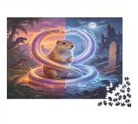 Marmota Mística Serpiente Doble Fantasía Puzzle de 1000 Piezas Puzzle para Adultos Papel Paisaje Mágico Relajación Familia Atención Regalo 70x50cm/1000pcs