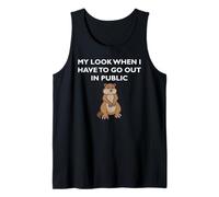 Marmota Triste Cuando Tengo Que Salir en público introvertido Camiseta sin Mangas