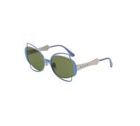 Marni Unisex Marni G0N Route Of The Sun Purple Gafas de sol Metal Violeta Verde Geométrico Normal
