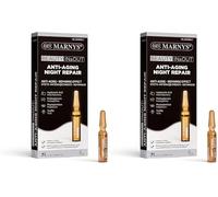 Marnys Ampollas Cosméticas Anti-aging Night Repair, Antiedad, Piel Rejuvenecida, Luminosa Y Reparada, 7 Ampollas De 2ml Para Dos Semanas, Ácido Hialurónico, Proteoglicanos, Fitoplancton Y Trufa 60 G
