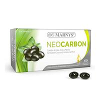 Marnys Carbón Vegetal Activo y Esencias de Anís y Menta - Suplemento Depurativo para Eliminar Gases Intestinales, Alivia Hinchazón y Dolor Estomacal - 60 Cápsulas