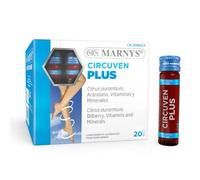 Marnys Circuven Plus Arándano Azul Útil para la Circulación Venosa, Piernas Más Ligeras, Disminuye la sensación de Piernas Cansadas, 20 Viales bebibles de 10 Ml
