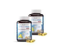 Marnys Omegamar 1500 - Pack Ahorro 2 x 60 Cápsulas - Con Omega 3 y DH EPA - Alta Concentración de Ácidos Grasos - Apto para Celíacos - Para la Protección Cardiovascular