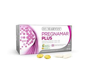 Marnys Pregnamar Plus, Alto Contenido de Dha, Un Plus de Bienestar Materno-Infantil, 30 Cápsulas Duras + 30 Cápsulas Blandas 90 g