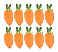 Marooma 10 Bolsas de Dulces de Pascua, Bolsas de Regalos de Conejito de Zanahoria de 9,45 Pulgadas, Preciosas Bolsas de Golosinas, Bolsas de Terciopelo Suave con Cordón para