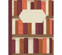 Maroon and Orange Bookish Composition Notebook: Cute College Ruled Notebook for Readers and Book Lovers, 7.5"x9.25", 120 Pages