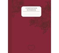 Maroon Composition Notebook: Wide Ruled | 110 Pages | 7.5” x 9.25” | Abstract Maroon Lace Cover, Notebook for Writing, Journaling, School, Work, Back to School Supplies