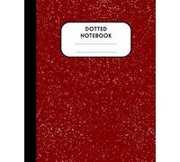 Maroon DOTTED Notebook: 120 Pages, DOTTED, 7.5"x9.25" - Composition Size, Matte Cover