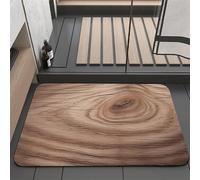 MaroYanYML Alfombra de baño Absorbente Antideslizante de 3 Capas Absorbente de Agua y de Secado rápido Alfombra de Ducha con Estampado de veta de Madera