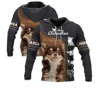 MaroYanYML Hombres Mujeres Sudaderas con Capucha Estampado 3D Animales Perros Border Collie/Chihuahua/Samoyedo Sudadera Moda Casual Jersey Harajuku Streetwear