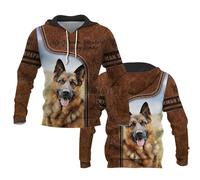 MaroYanYML Hombres Mujeres Sudaderas con Capucha Estampado 3D Animales Perros Border Collie/Chihuahua/Samoyedo Sudadera Moda Casual Jersey Harajuku Streetwear
