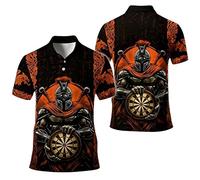 MaroYanYML Polo con diseño gráfico Viking para Hombre Polo de Verano a la Moda Holgado y Transpirable Uniforme de Equipo