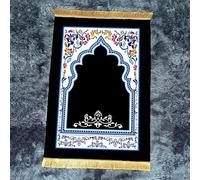 MaroYanYML Rug de Oración Islámica Tradicional de Arquitectura Marroquí con Pomos Tapiz Suave de Oración para el Hogar y la Mezquita