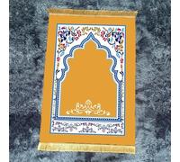 MaroYanYML Rug de Oración Islámica Tradicional de Arquitectura Marroquí con Pomos Tapiz Suave de Oración para el Hogar y la Mezquita