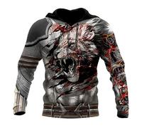 MaroYanYML Sudadera con Capucha de otoño con Tatuaje de Jesús Estampado en 3D para Hombre Unisex Ropa Urbana Jersey Chaqueta Informal con Cremallera chándal