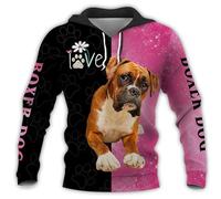 MaroYanYML Sudaderas con Capucha con Motivos Animales Sudadera con Capucha con Estampado Floral 3D Dogs Shih Tzu Sudadera Informal con Bolsillo Prendas Deportivas Unisex