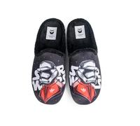 MARPEN SLIPPERS, Zapatillas de Casa de Invierno Abiertas con Plantilla de Pelo Suave para Hombre, Negro Stormtrooper, Talla 39