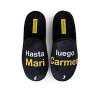 MARPEN SLIPPERS, Zapatillas de Casa de Invierno con Frases Originales para Hombre o Mujer, Hasta luego, Talla 37