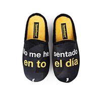 MARPEN SLIPPERS, Zapatillas de Casa de Invierno con Frases Originales para Hombre o Mujer, No me he sentado, Talla 45