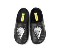 MARPEN SLIPPERS, Zapatillas de Casa de Invierno Oficiales del Cádiz CF de Fútbol Acolchadas para Hombre o Mujer, Abiertas Negras, Talla 46 47