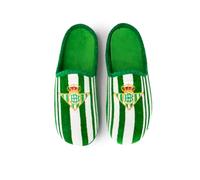 MARPEN SLIPPERS, Zapatillas de Casa de Invierno Oficiales del Real Betis de Fútbol para Niño o Niña, Rayas con Escudo, Talla 32 33
