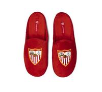 MARPEN SLIPPERS, Zapatillas de Casa de Invierno Oficiales del Sevilla FC de Fútbol para Hombre o Mujer, Abiertas Rojas con Escudo, Talla 36