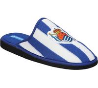 MARPEN SLIPPERS, Zapatillas de Casa de Rizo Ligeras de Verano Oficiales de la Real Sociedad de Fútbol para Hombre o Mujer, Abiertas Blanquiazules, Talla 46