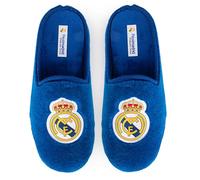 MARPEN SLIPPERS Zapatillas de casa Real Madrid CF Oficiales Temporada 25/26 para Hombre o Mujer, Suela Caucho Diseño Fútbol, Azul y blanco, Talla 35