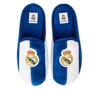 MARPEN SLIPPERS Zapatillas de casa Real Madrid CF Oficiales Temporada 25/26 para Hombre o Mujer, Suela Caucho Diseño Fútbol, Azul y blanco, Talla 36