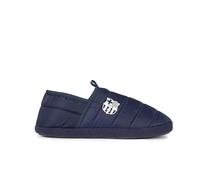 MARPEN SLIPPERS Zapatillas FC Barcelona Oficiales Licenciadas Acolchadas para Hombre o Mujer, Marino Abierta, Talla 38-39