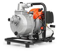 Marpol Motobomba autocebante 1" gasolina 2T 5.2HP, negro/gris, bomba para agua, industrial, acero inoxidable o hierro fundido, caudal 150-300 l/min, altura 8 m, altura manométrica 25 m, presión máxima