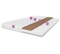 MARPUR Topper TOP5 - Protector de colchón (fibra de coco, tamaño: 140 x 200 x 5 cm, funda de colchón, color blanco, dureza H4)