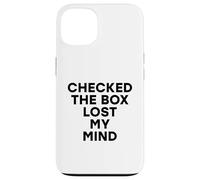 Marqué la casilla Perdió mi Mente Divertido Voto Electoral demócrata Carcasa para iPhone 13