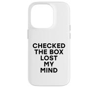 Marqué la casilla Perdió mi Mente Divertido Voto Electoral demócrata Carcasa para iPhone 14 Pro