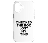 Marqué la casilla Perdió mi Mente Divertido Voto Electoral demócrata Carcasa para iPhone 16