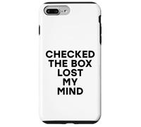 Marqué la casilla Perdió mi Mente Divertido Voto Electoral demócrata Carcasa para iPhone 7 Plus/8 Plus