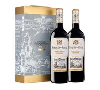 Marqués De Riscal Reserva, Vino Tinto, Denominación de Origen Calificada Rioja, Variedad Tempranillo, 24 Meses en barrica, 2 Botellas de 750 ml