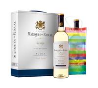 Marqués de Riscal Verdejo 100% Organic - Vino blanco Denominación de Origen Rueda, Variedad Verdejo - Dos botellas de 750 ml con Ice Bag