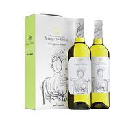 Marques De Riscal Vino blanco Sauvignon Blanc Denominación de Origen Rueda, Variedad 100% Sauvignon, 100% Organic con certificación ecológica - Estuche 2 botellas x 750 ml - Total: 1500 ml