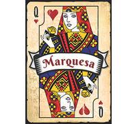 Marquesa: Taccuino A5 | Nome personalizzato Marquesa | Regalo di compleanno per moglie, mamma, sorella, figlia ... | Design: carte da gioco | 120 pagine a righe, piccolo formato A5 (14.8 x 21 cm)