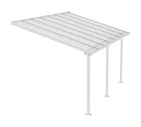 Marquesina adosada Olympia (An x Pr: 425 x 300 cm, Blanco tráfico, Policarbonato, Transparente)