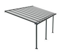 Marquesina adosada Olympia (An x Pr: 546 x 300 cm, Gris antracita, Policarbonato, Transparente)
