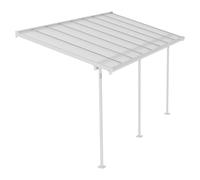Palram - Canopia Marquesina adosada Sierra (An x Pr: 447,5 x 228 cm, Blanco, Policarbonato, Gris)
