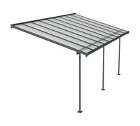 Marquesina adosada Sierra (An x Pr: 555 x 299 cm, Antracita, Policarbonato, Gris)