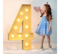 Marquesina con números iluminados de 1,2 m, Ideal para cumpleaños, con números del 0 al 9, precortada, con Mosaico y Letras Gigantes para Aniversario (Color: 4, tamaño: 120 cm)